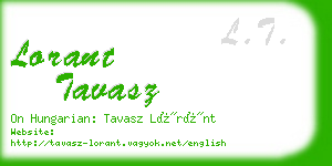 lorant tavasz business card